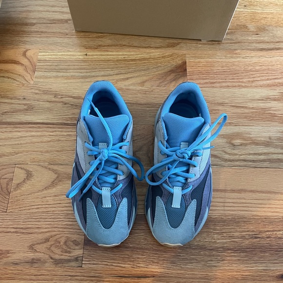 Yeezy Boost Men Size 5.5 Carbon Blue Like NEW - Picture 4 of 9